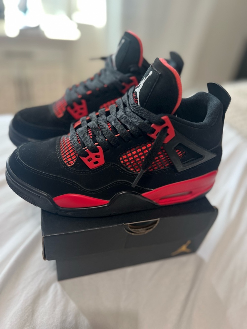 Air Jordan 4 Retro Red Thunder Sneakers